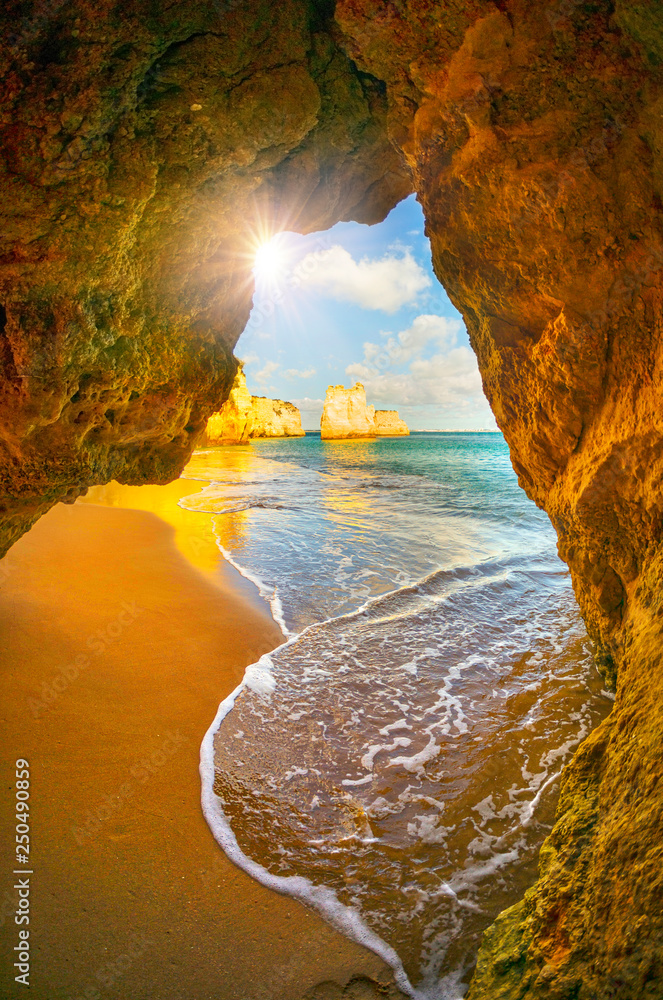 Rocky coast of Lagos, Portugal