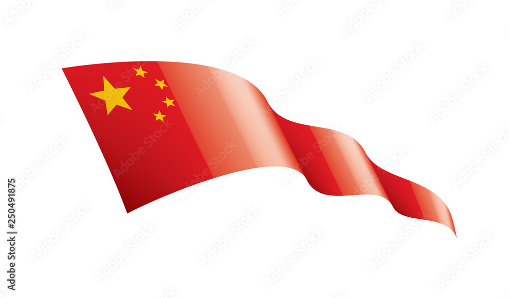 China flag, vector illustration on a white background.