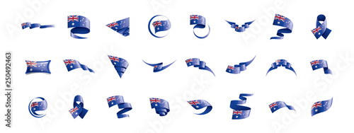 Australia flag, vector illustration on a white background.