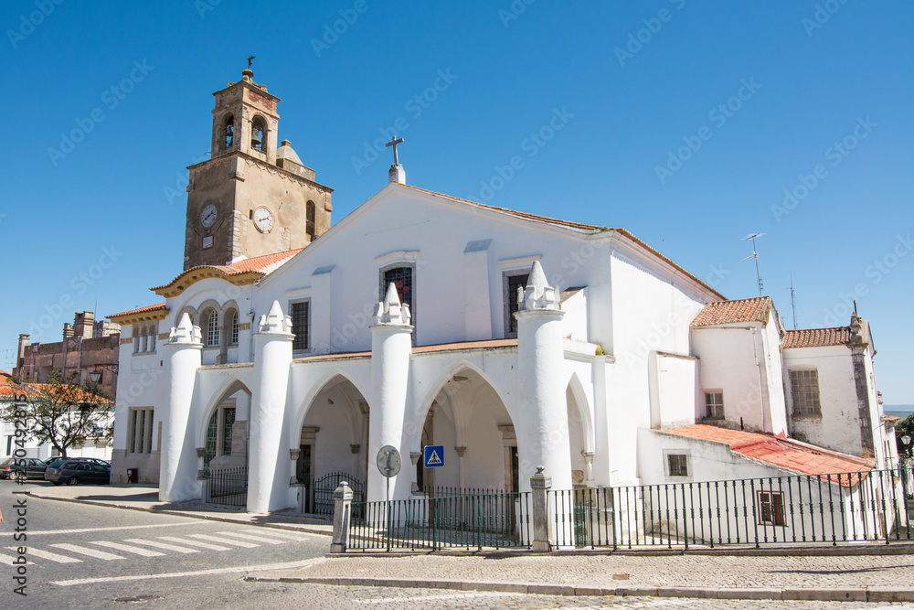 Igreja de Santa Maria, exterior of the church, Beja, Portugal.