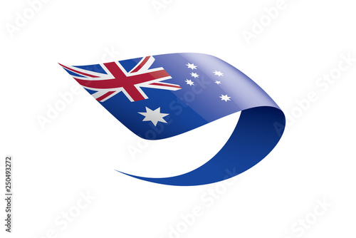 Australia flag, vector illustration on a white background.