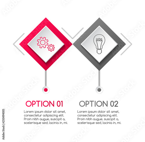 Concept of company timeline - business infograph. Vector