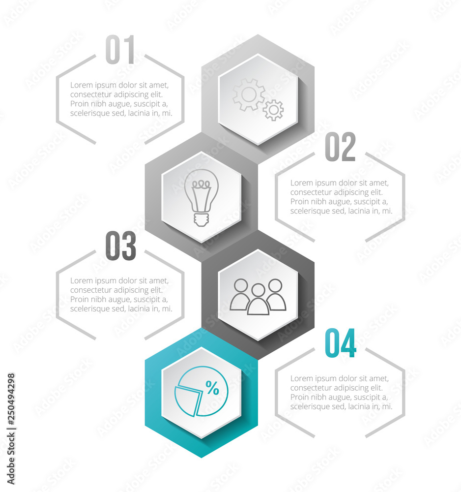 Company infographic template with business icons. Vector Company infographic template with business icons. Vector