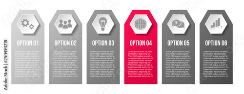 Company milestone with business icons - company timeline. Vector