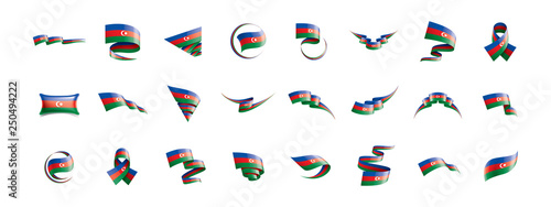 Azerbaijan flag, vector illustration on a white background