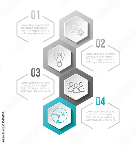 Company infographic template with business icons. Vector