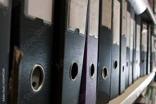 Racks with archival documents