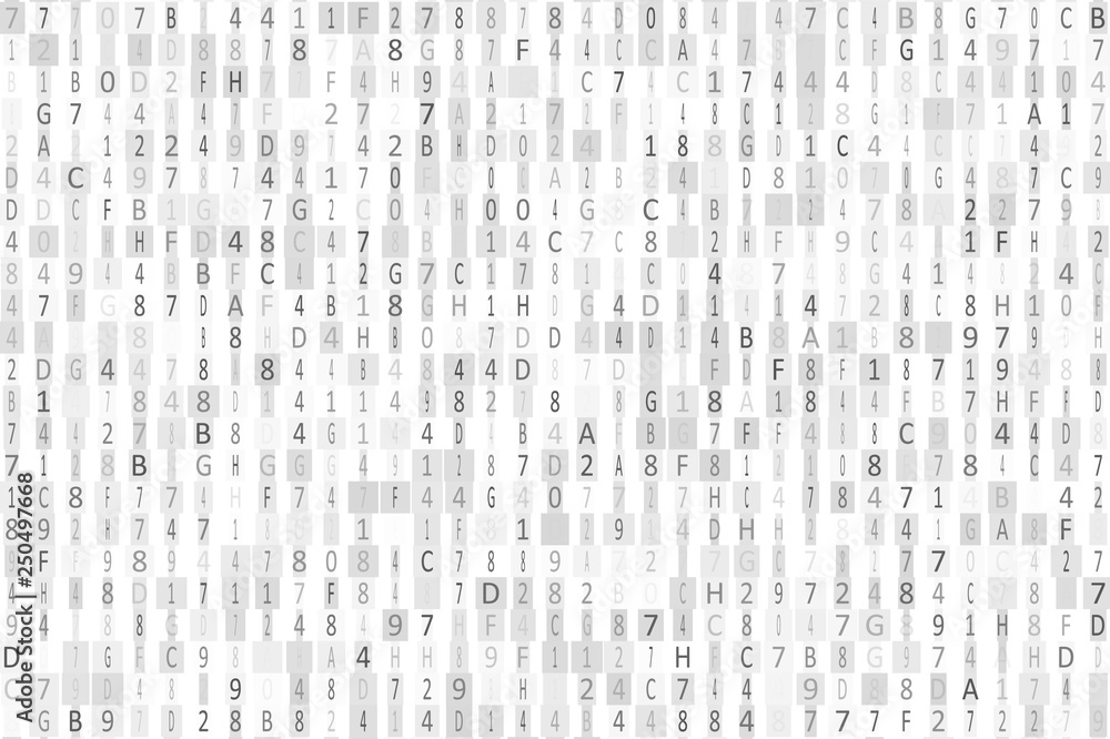 Artificial intelligence and machine learning. Abstract digital code ...