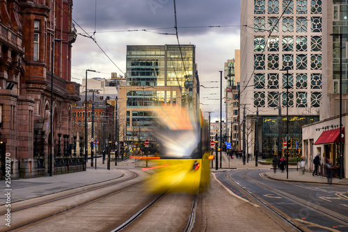 Metrolink has 93 stops along 62 miles (100 km) of standard-gauge track  making it the largest light rail system in the United Kingdom photo