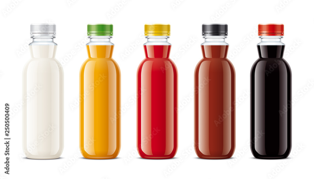 Bottles for juice, dairy drinks and other. Bottles for juice, dairy drinks and other.