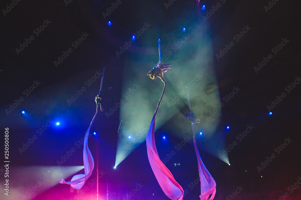 Fotografie air circus performances in the circus