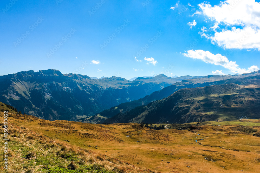 Ausblick vom Flumserberg in den Schweizer Alpen