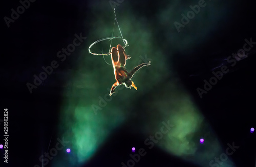 air circus performances in the circus photo