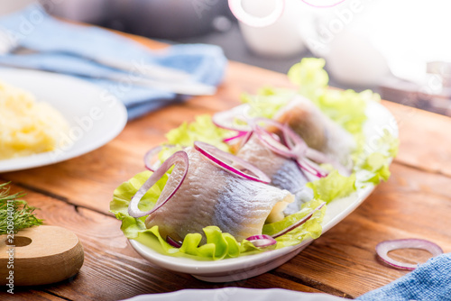 herring against a served table