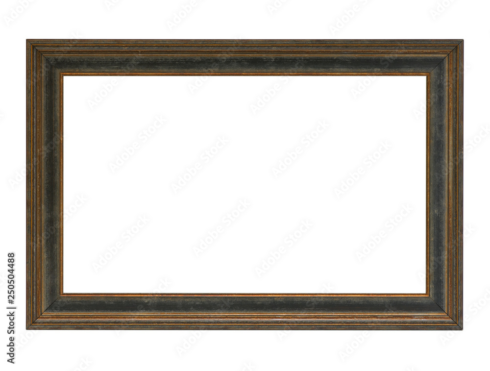DARK WOOD PICTURE FRAME ISOLATED ON WHITE BACKGROUND DARK WOOD PICTURE FRAME ISOLATED ON WHITE BACKGROUND