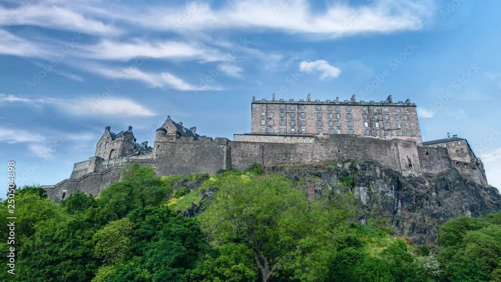 Famous Edinburgh Castle on Castle Rock in Edinburgh, Scotland, UK Famous Edinburgh Castle on Castle Rock in Edinburgh, Scotland, UK