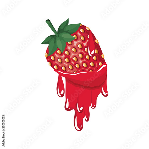 strawberry dripping icon