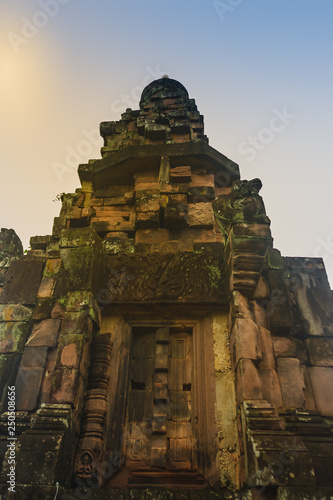 Phra That Narai Cheng Weng or Phra That Narai Jengveng, located at Amphur Muang Sakon Nakhon Province, the stupa is built from sandstone on a laterite base and carved beautifully. photo