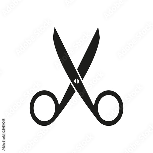 Scissors of icon school work cut dividing black