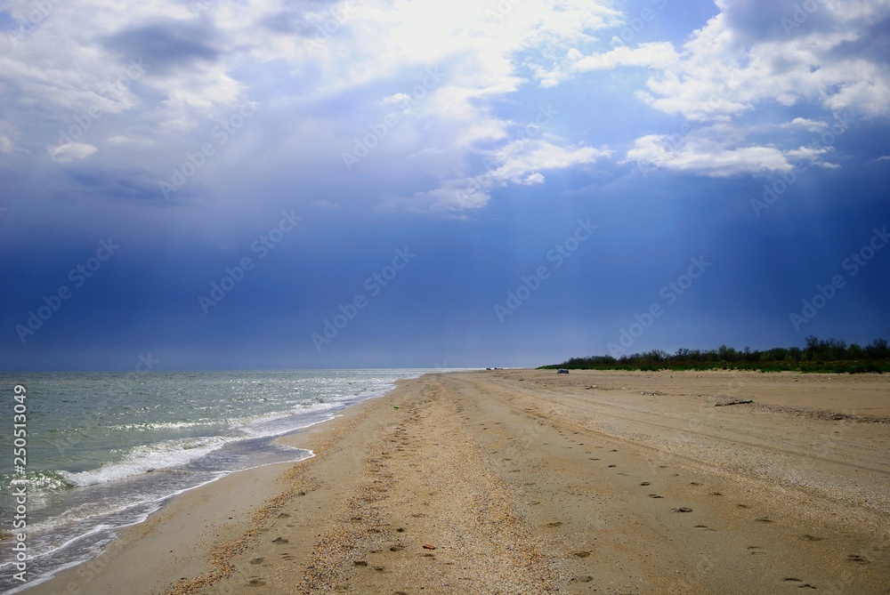 Clouds over the sea.