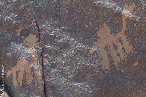 archaeological and graffiti on stones in a town called afif is a city in central Saudi Arabia photo