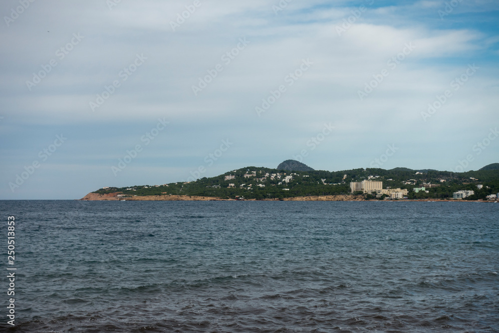 The coast of Ibiza one day with very bad sea The coast of Ibiza one day with very bad sea