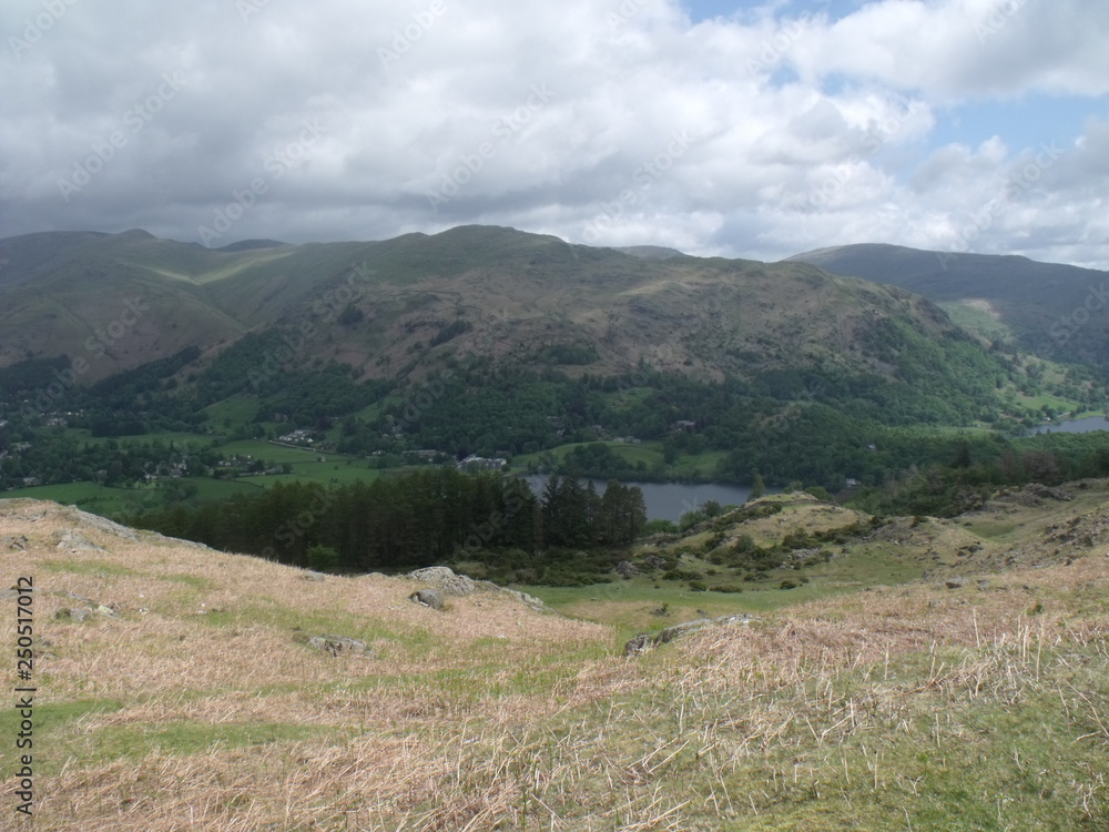 Naklejka premium View over Lake Grasmere, Cumbria