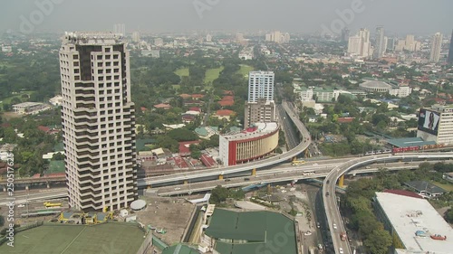 City skyline in Manila Philippines photo