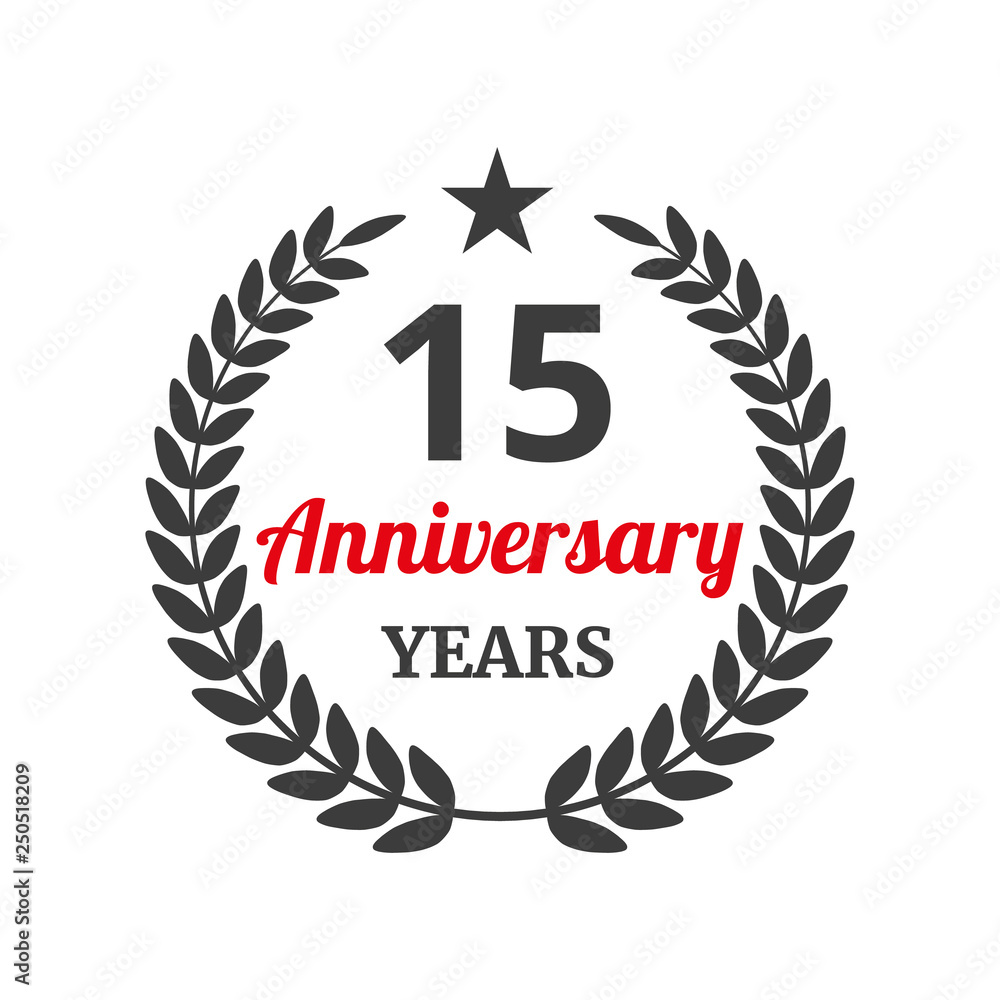Anniversary laurel wreath on white background. Anniversary laurel wreath on white background.
