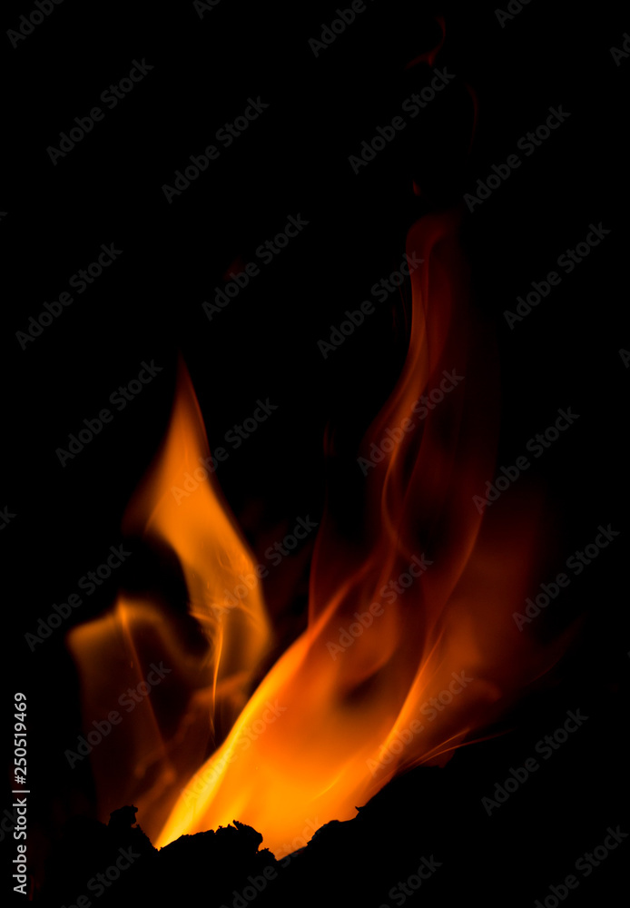 fire flame on black background fire flame on black background