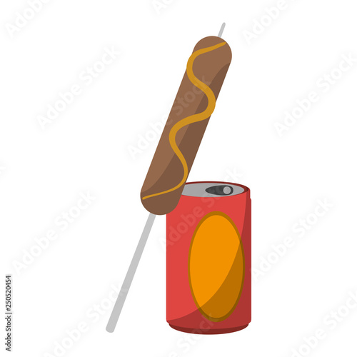 Sausage stick with soda cup