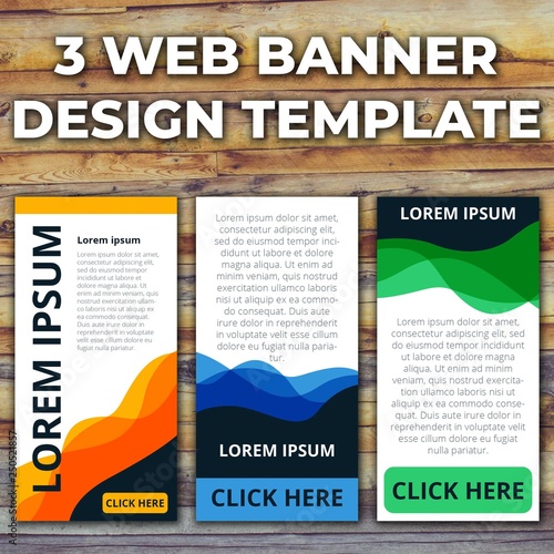 web banner design template vector on pack