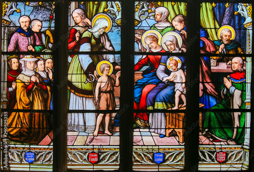 Jesus and Saint John as a Child - Stained Glass