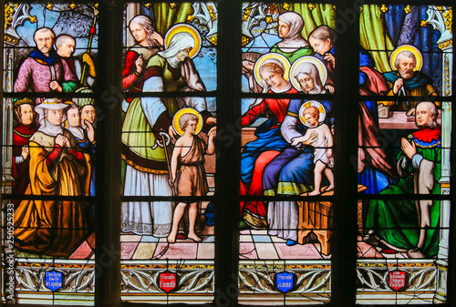 Jesus and Saint John as a Child - Stained Glass