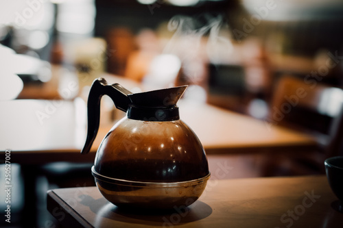 Coffeepot in a restaurant