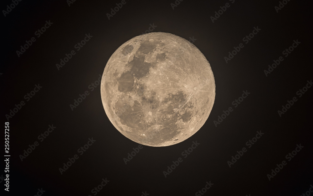 Naklejka premium Feb 19th Full Moon