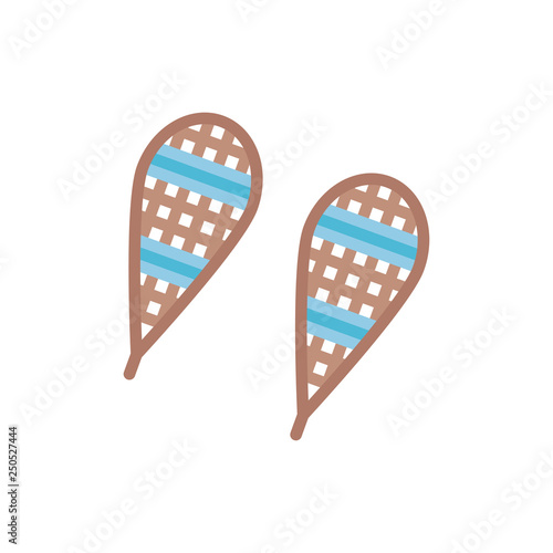 Snowshoes. Snowshoes logo. Winter. Vector illustration. EPS 10.