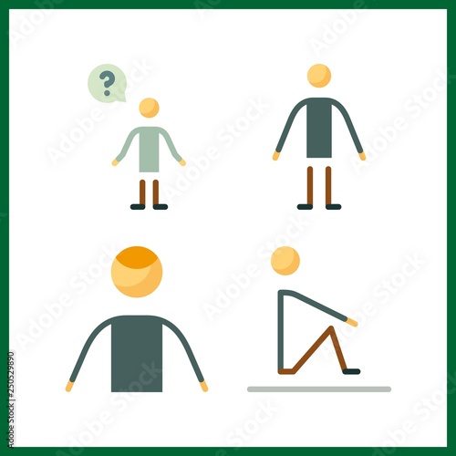 4 resources icon. Vector illustration resources set. human icons for resources works