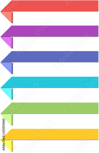 Set of rectangle labels in material design