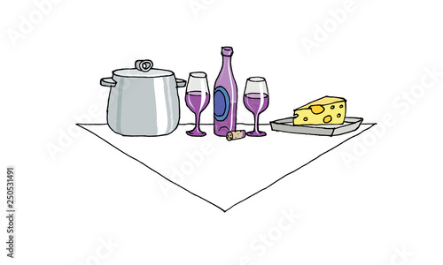 Queijos e vinho