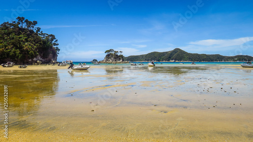 Exploring Abel Tasman National Park on the South Island in New-Zealand photo