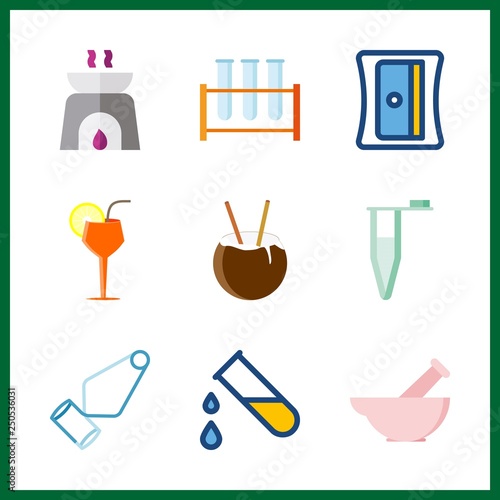 preparation icon. sharpener and aromatherapy vector icons in preparation set. Use this illustration for preparation works.