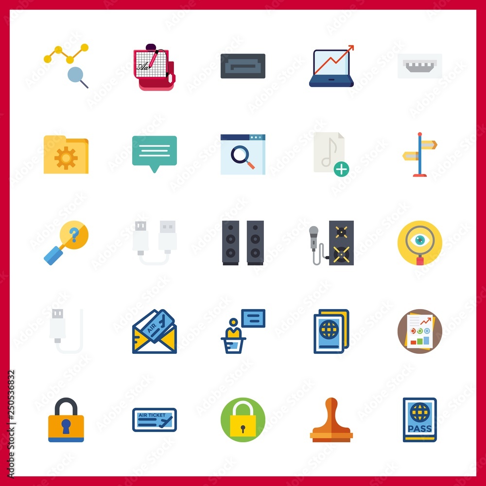 25 information icon. Vector illustration information set. speaker and presentation icons for information works 25 information icon. Vector illustration information set. speaker and presentation icons for information works