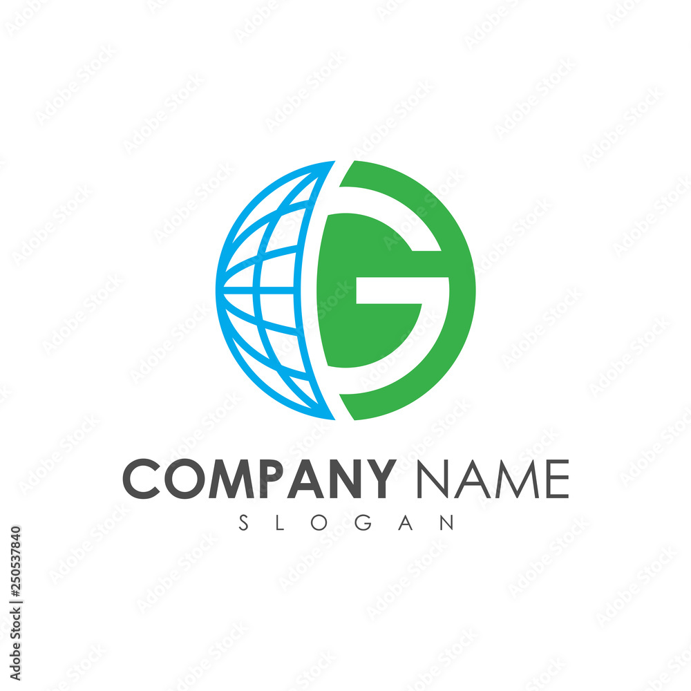 globe letter g logo template Stock Vector | Adobe Stock
