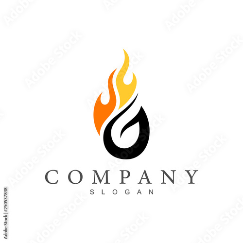 fire letter g logo design
