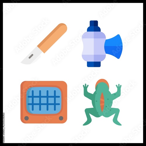 4 operation icon. Vector illustration operation set. scalpel and monitor icons for operation works