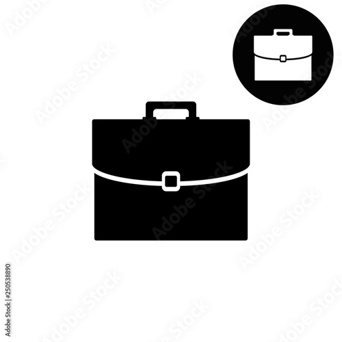 briefcase  - white vector icon