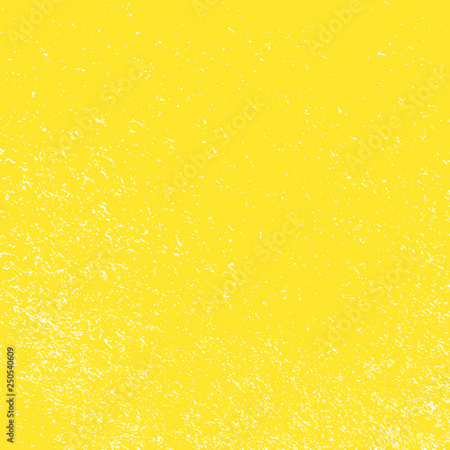Vibrant yellow vector background featuring fine white noise, subtle dust speckles, and soft grain overlay for bright summer posters and modern graphic design.