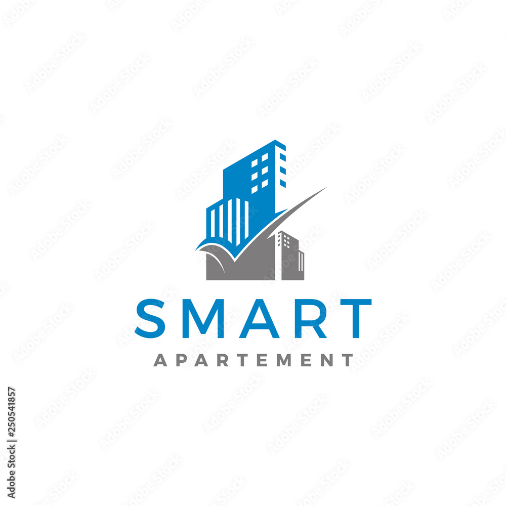 Smart Apartment Logo Vector