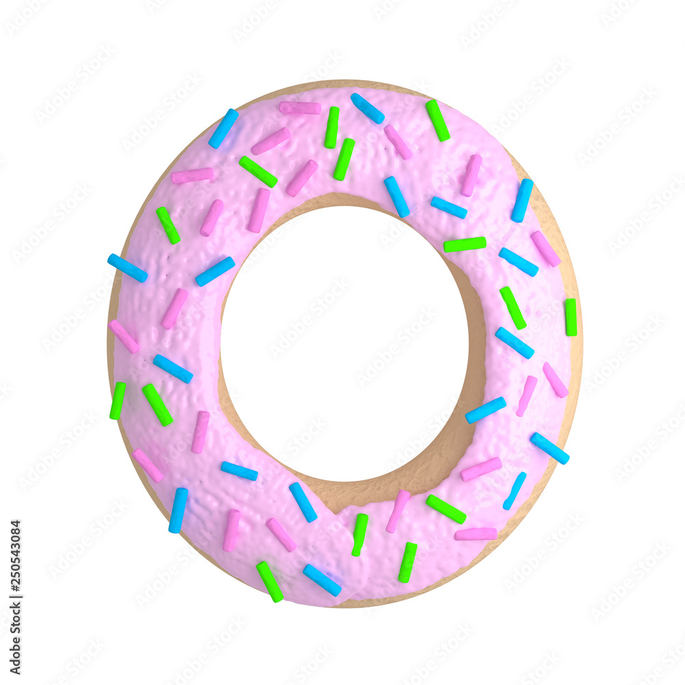Letter O cookies sprinkled with bright chips Letter O cookies sprinkled with bright chips